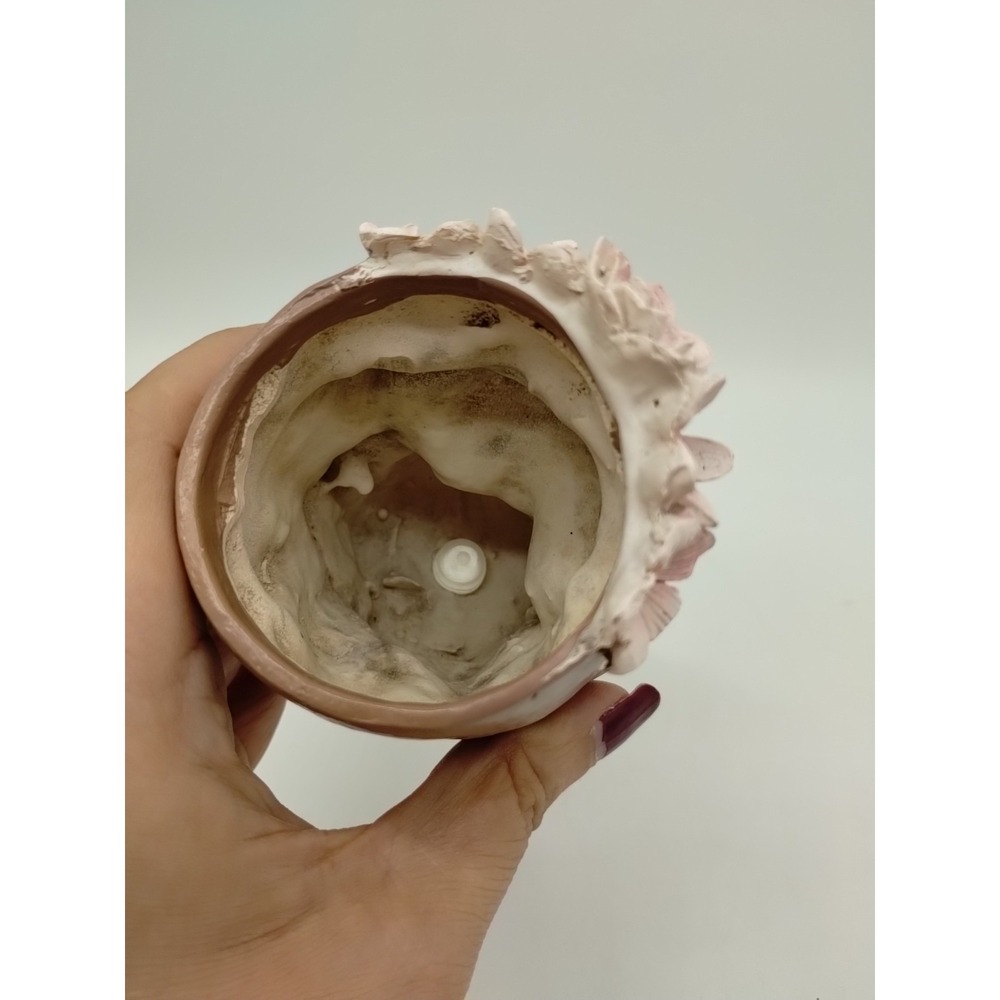 Head Face Planter Flower Pot Succulent Resin   4" Tall × 2  1/2" Wide Air Plant - Picture 5 of 7